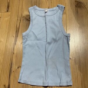 Garage Light Blue Ribbed Tank Top